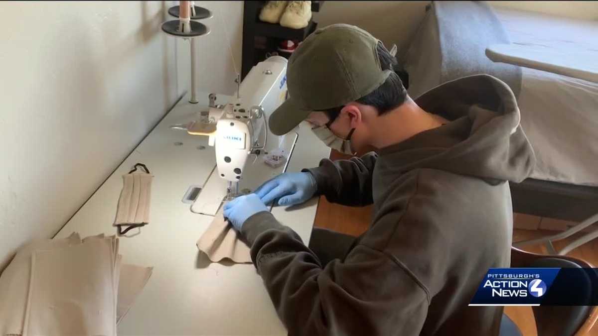 Baldwin student making masks for health care workers