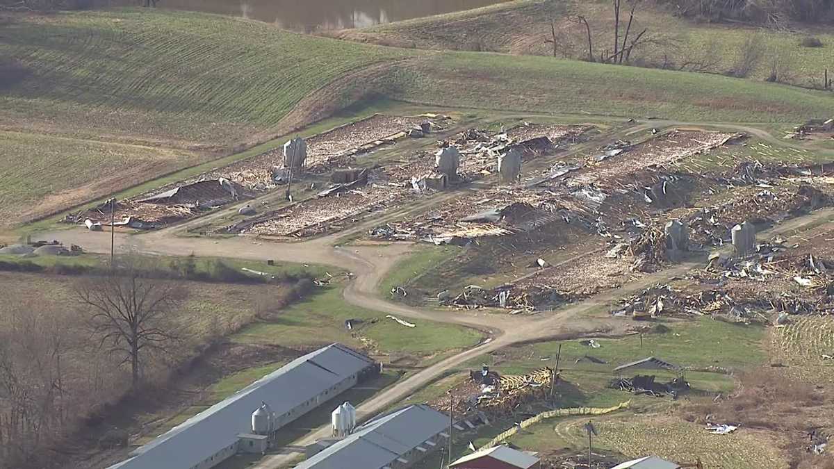 WATCH Centertown among areas leveled by Kentucky tornadoes, large