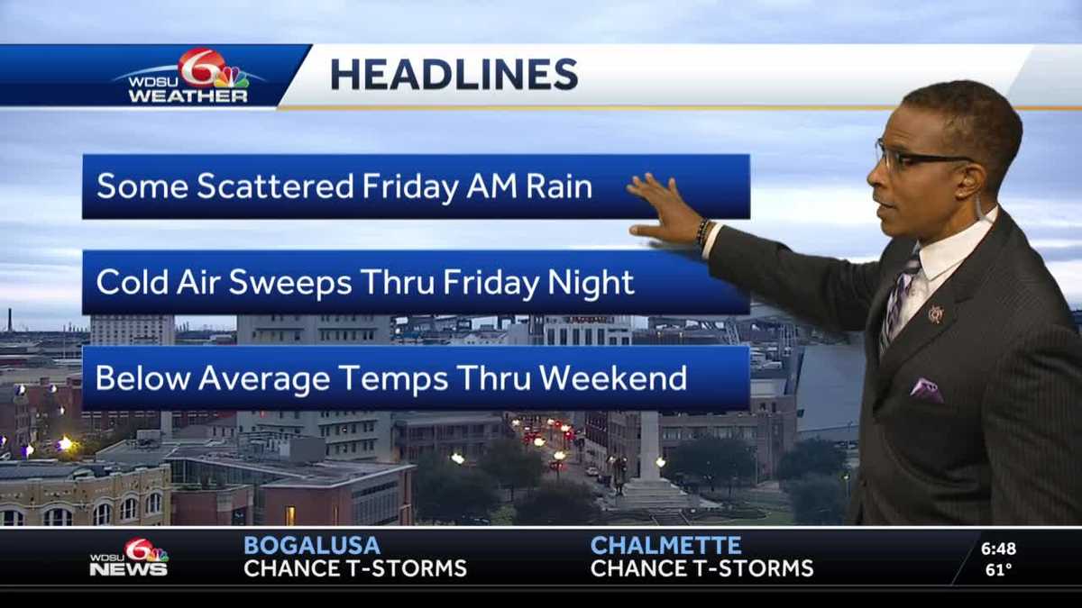 A partly cloudy and cool Thursday