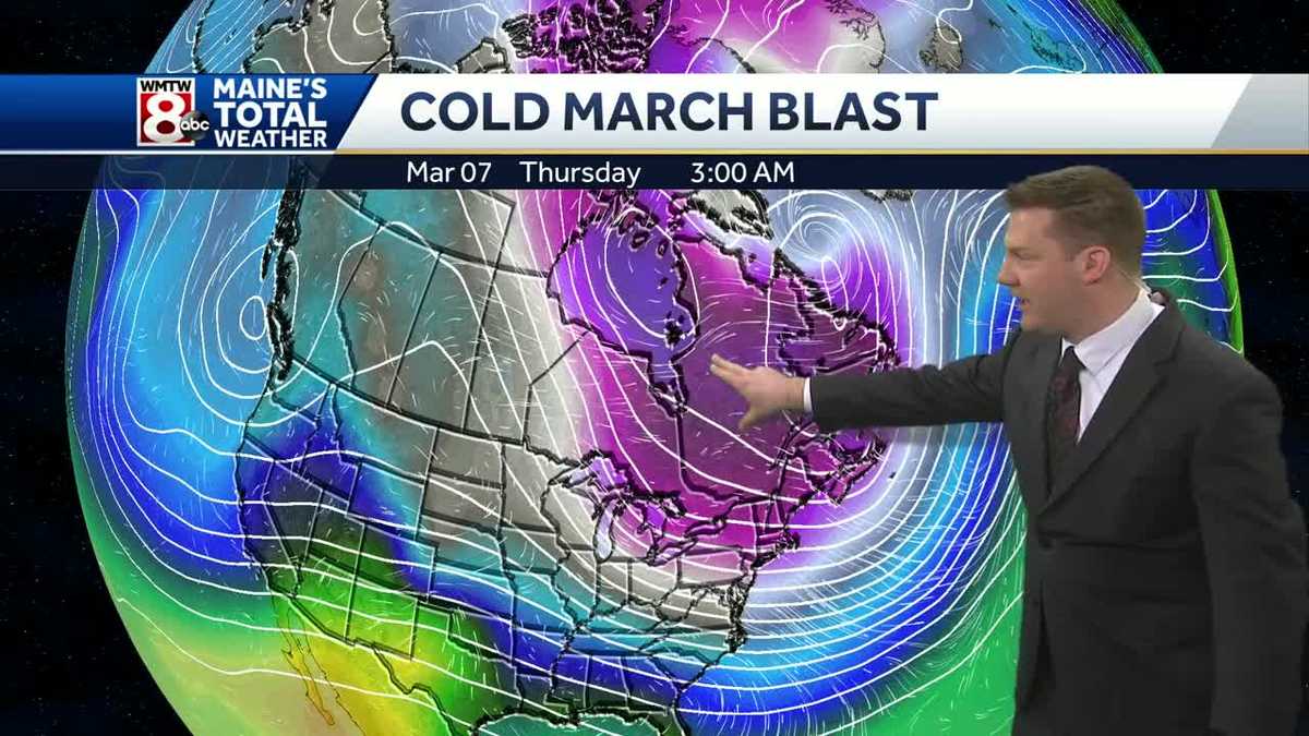 Snow moves out and the cold moves in