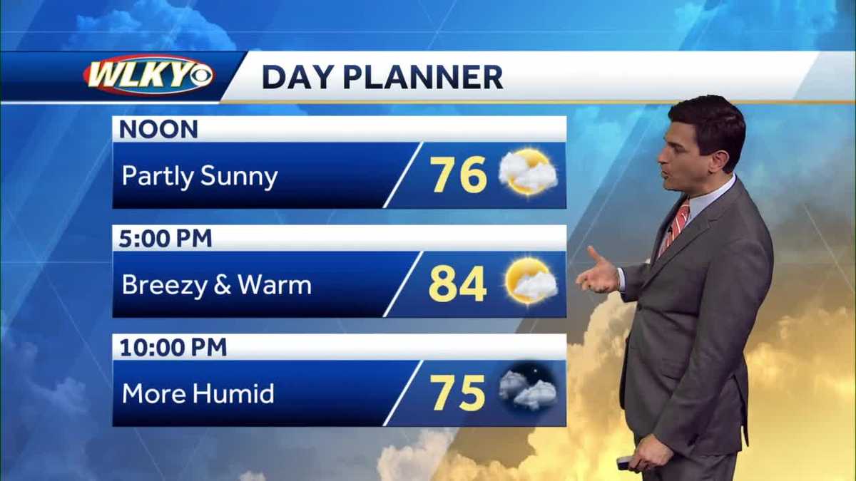 Breezy and warm Tuesday