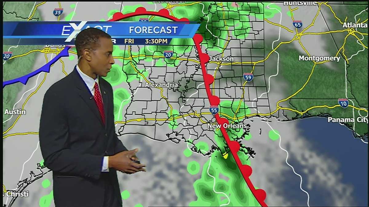 A cloudy, breezy and cool Friday