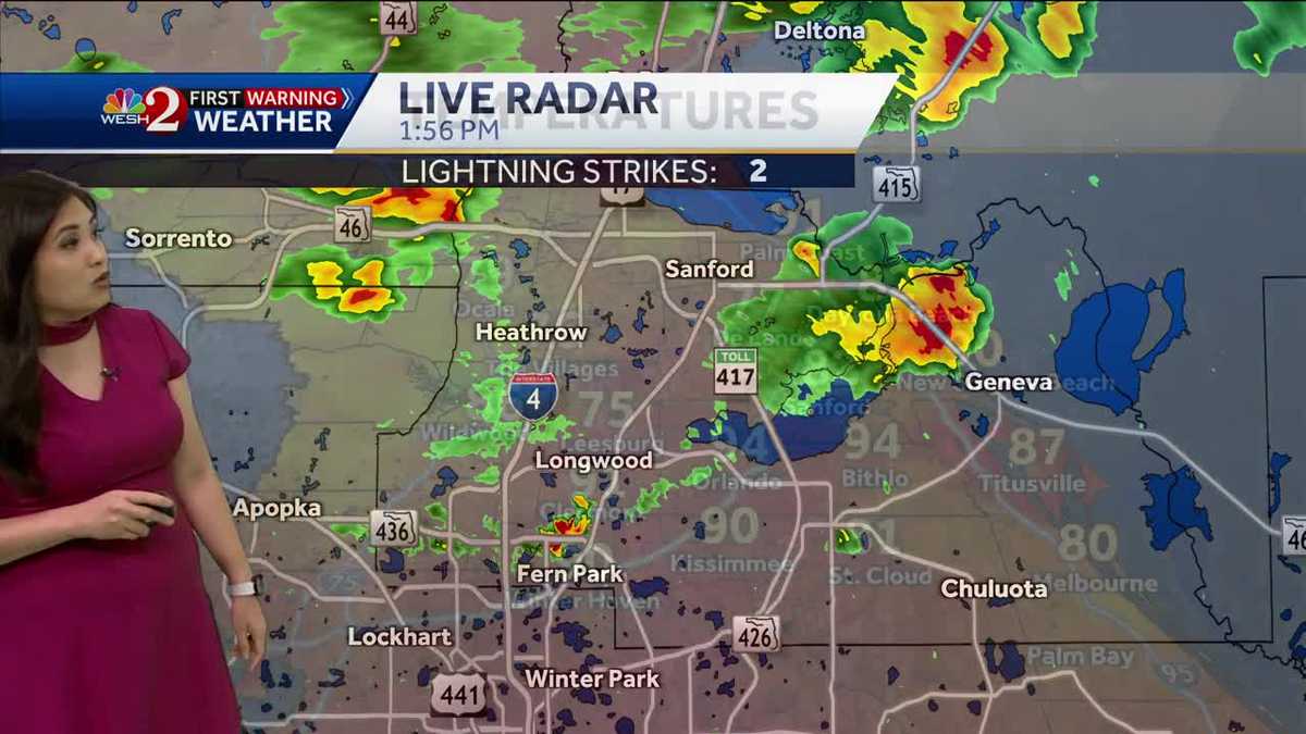 Scattered Showers and Storms This Afternoon
