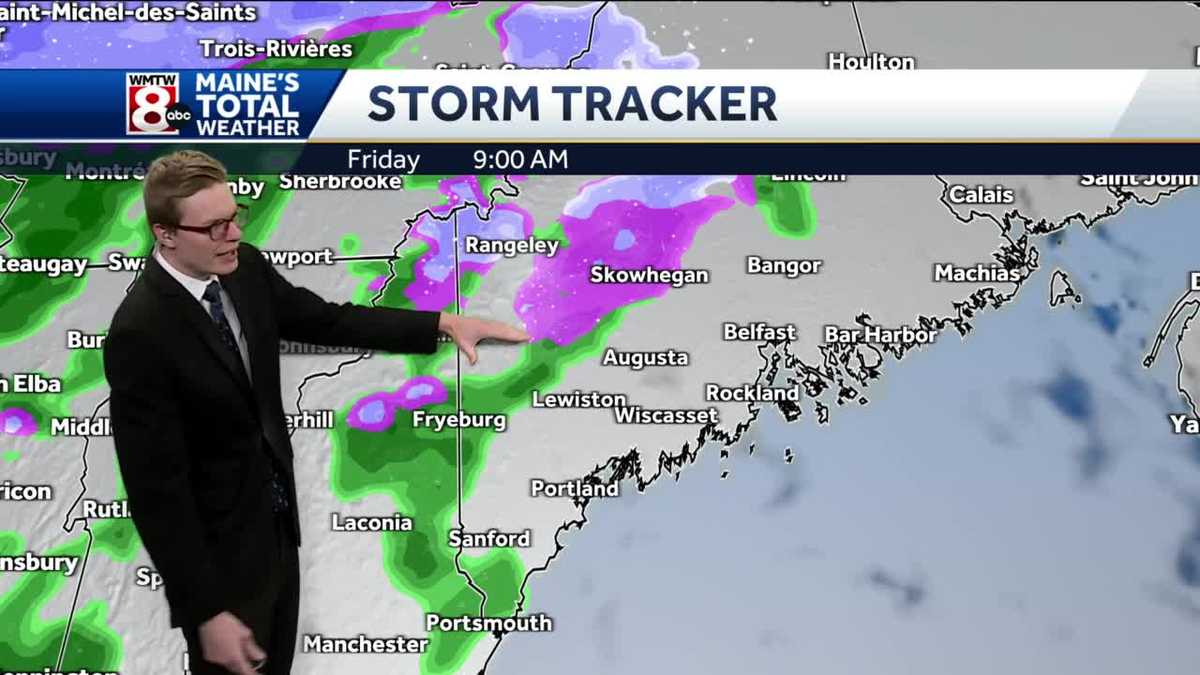 Showers are in and out today with clearing late