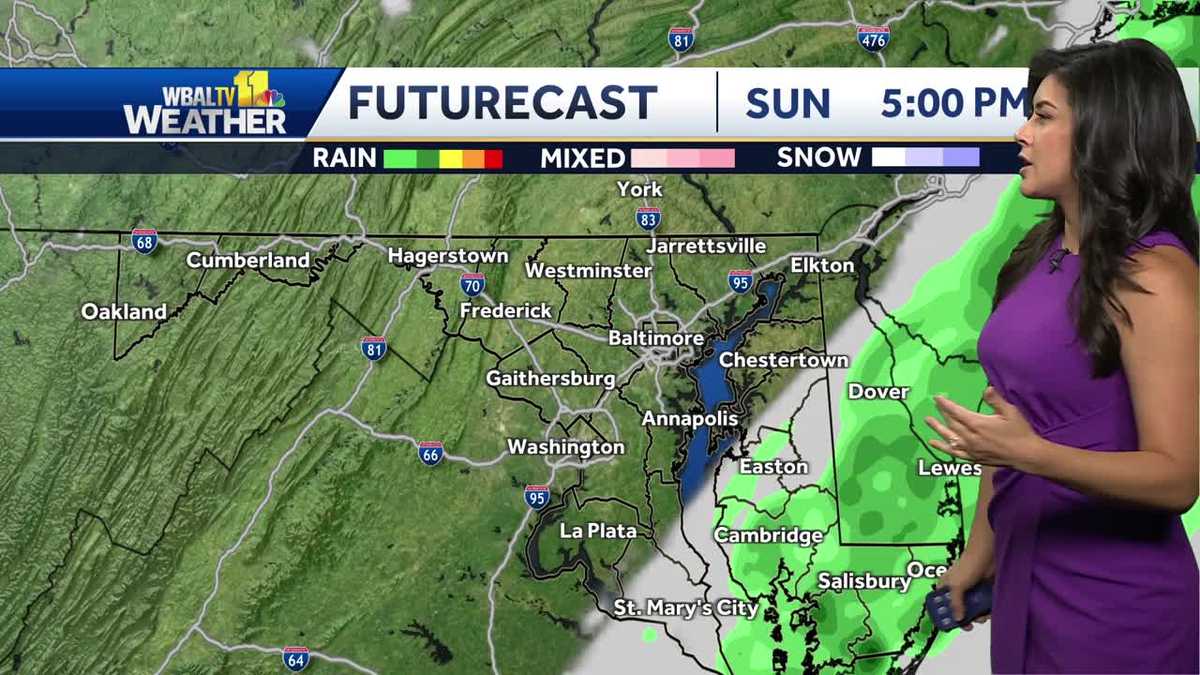 Increasing sunshine and much cooler Sunday