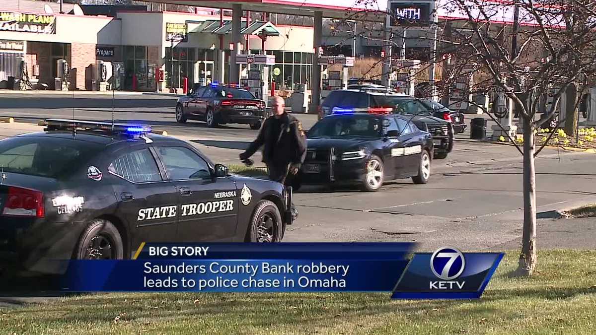 Saunders County bank robbery leads to police chase in Omaha
