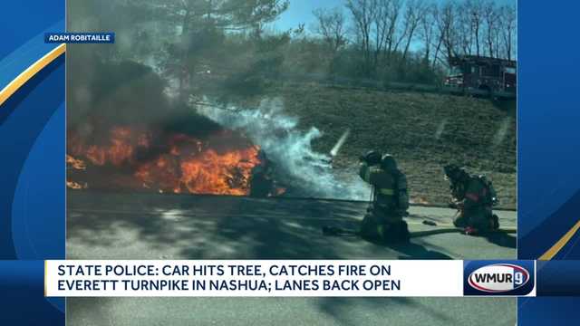 Fiery crash shuts down section of Everett Turnpike in Nashua - Vimarsana News