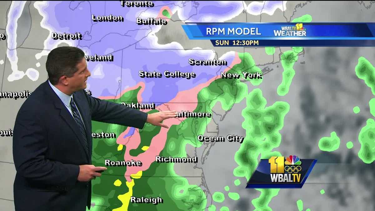 Snow, sleet to change to freezing rain Sunday afternoon