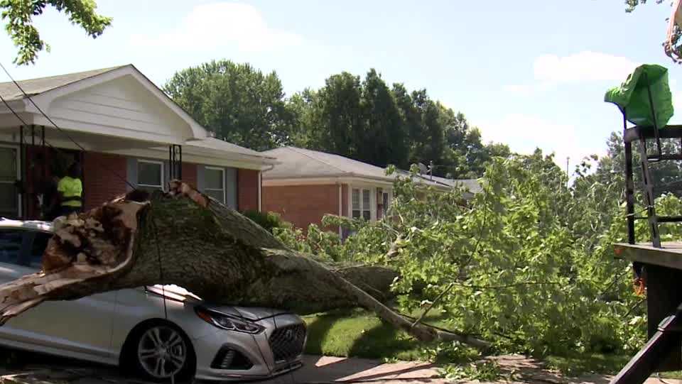 Violent weather leaves mess of debris in Lyndon