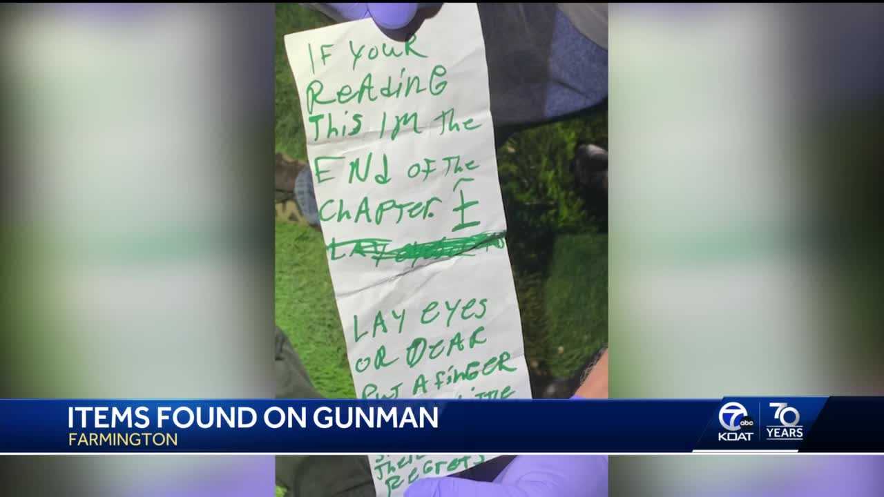 Police: Gunman Wore Bulletproof Vest, Left Note Behind