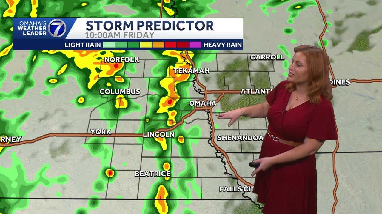 Scattered rain, storms Friday for Omaha area