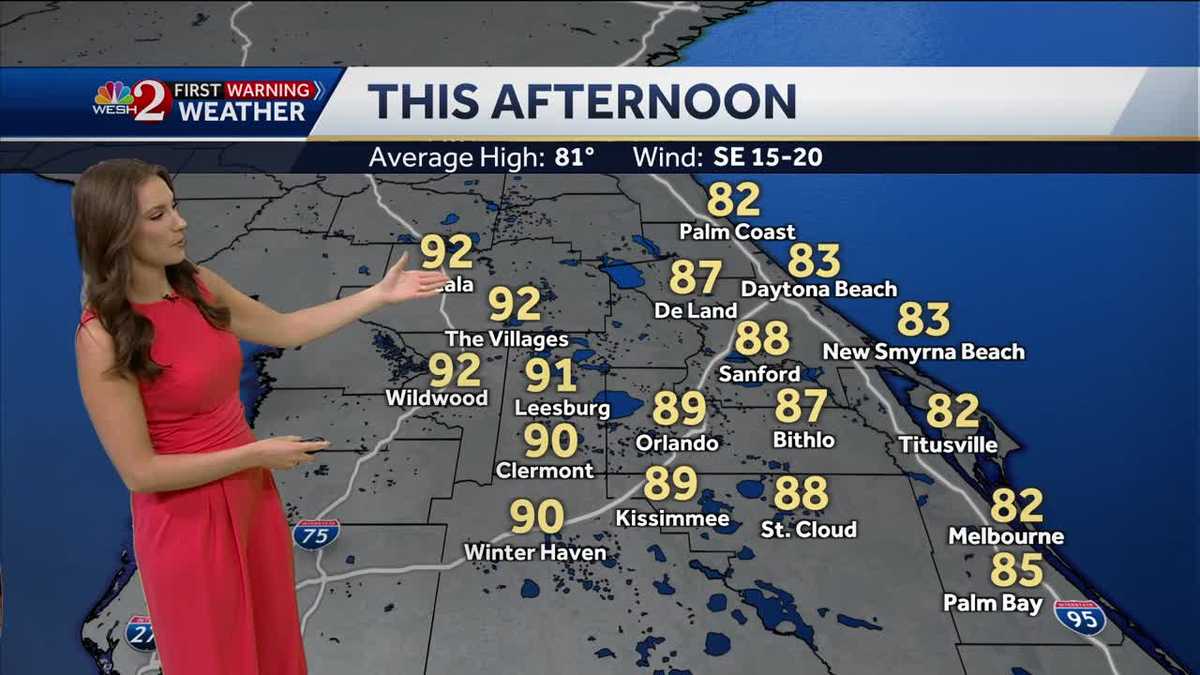 Hot, humid Wednesday with temperatures nearing 90s