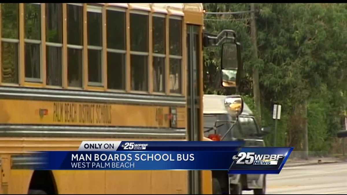 Man Boards West Palm Beach School Bus