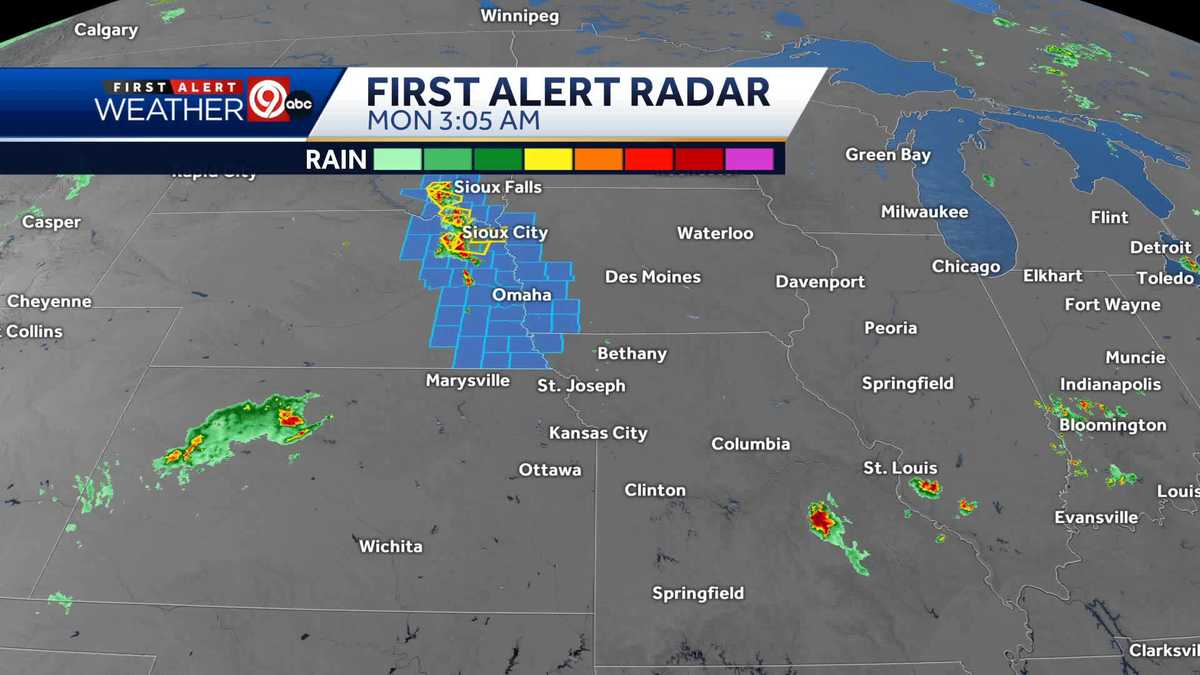 Kansas City radar shows strong storms envelop city Monday