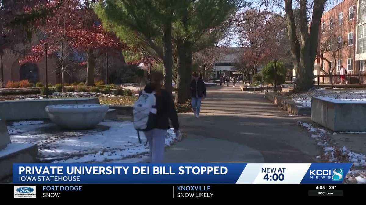 Iowa lawmakers halt bill targeting DEI programs at private universities