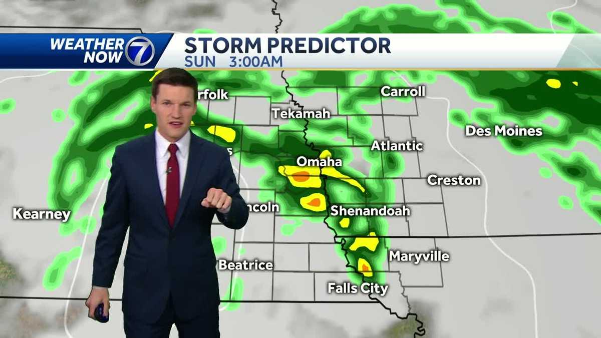 More scattered showers Saturday evening, isolated thunder possible