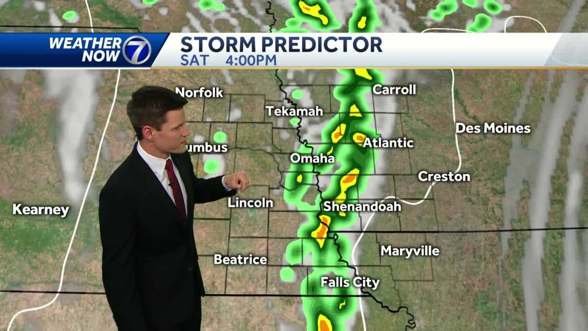 Scattered t-showers possible Saturday afternoon