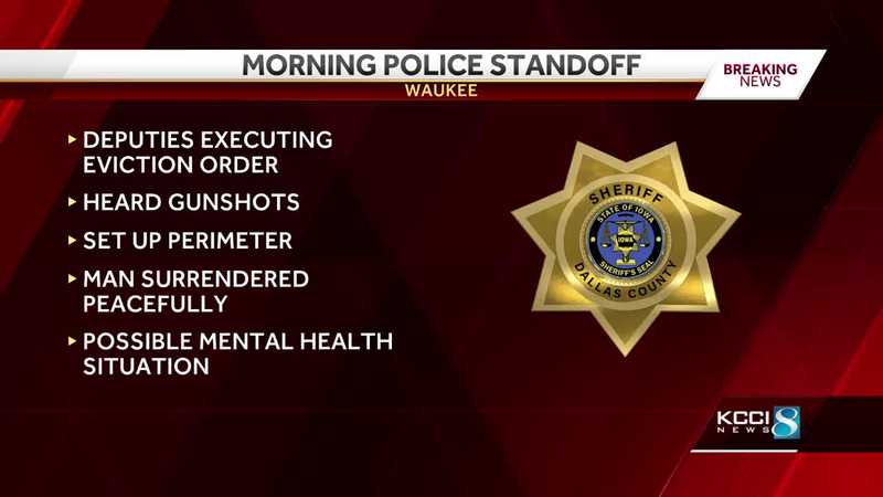 Waukee man taken for mental health evaluation after standoff with police