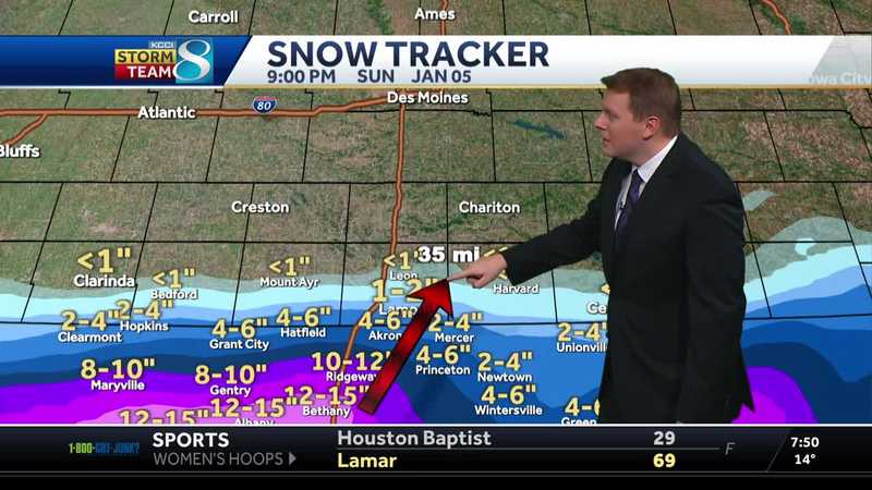 Iowa Weather: Cold today as heavy snow stays just south of Iowa