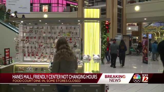 Some Triad Shopping Centers Not Changing Hours Close Food Court Dine In