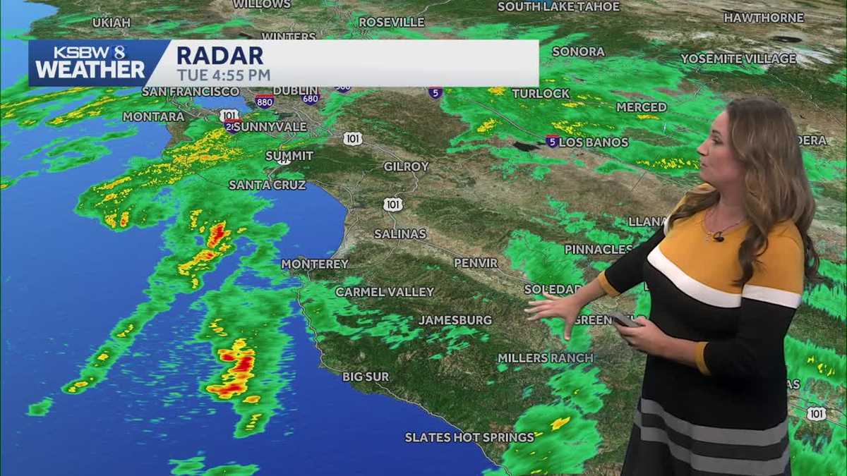 Rain, 40-50 mph winds and thunderstorm risk tonight on the Central Coast