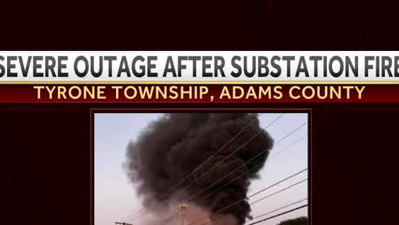 MetEd substation fire leaves thousands without power in Tyrone Township