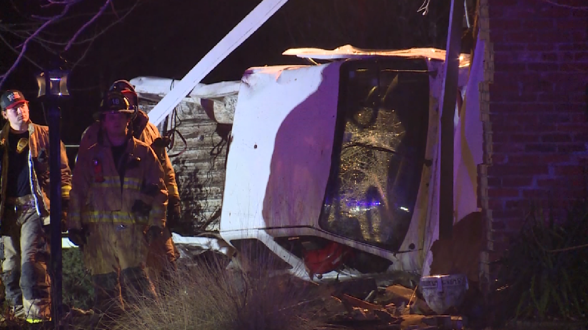 Man taken to hospital after crashing into Oklahoma City home
