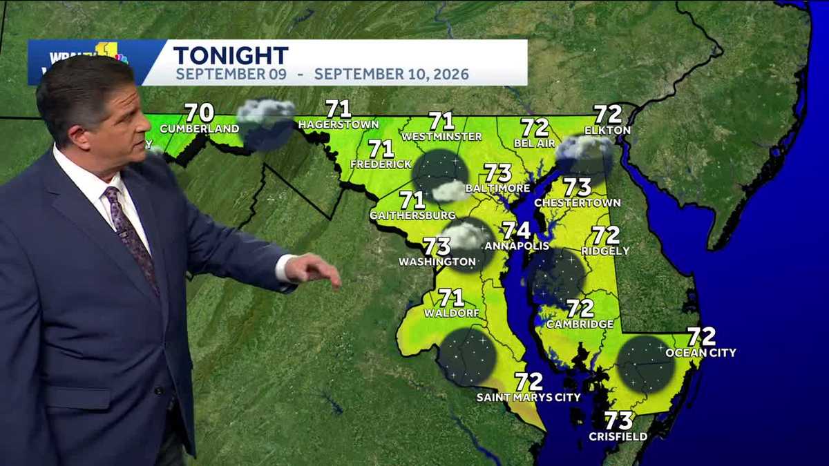 T-Showers back in the forecast for Baltimore