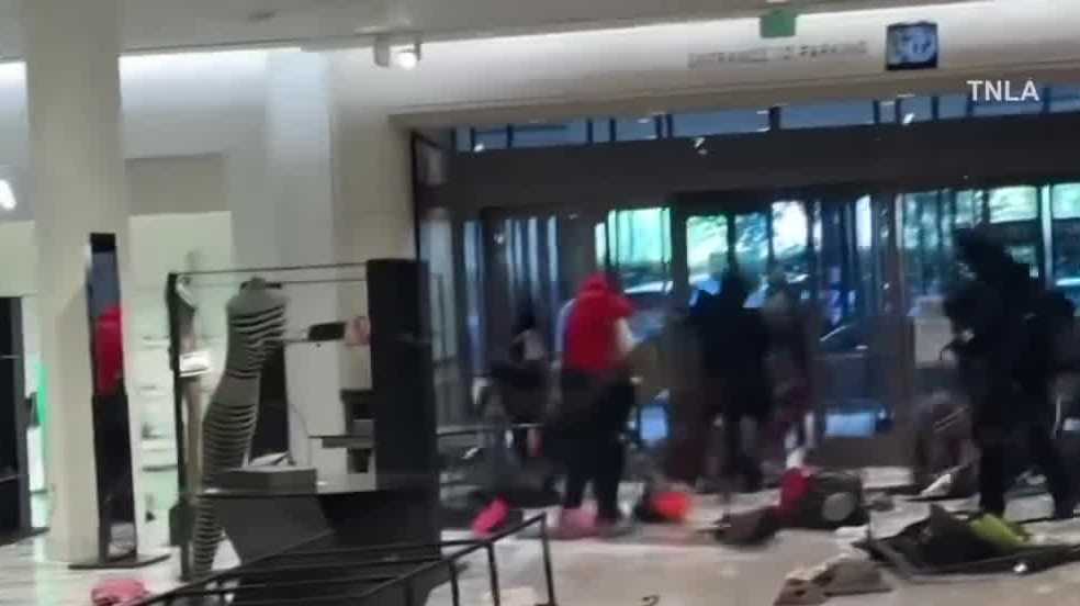 Caught on video: Dozens of thieves ransack a Nordstrom in Los Angeles