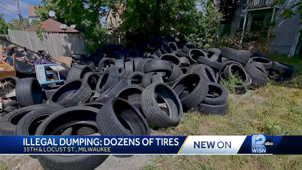 Dozens Of Tires Pile Up At Illegal Dumping Site