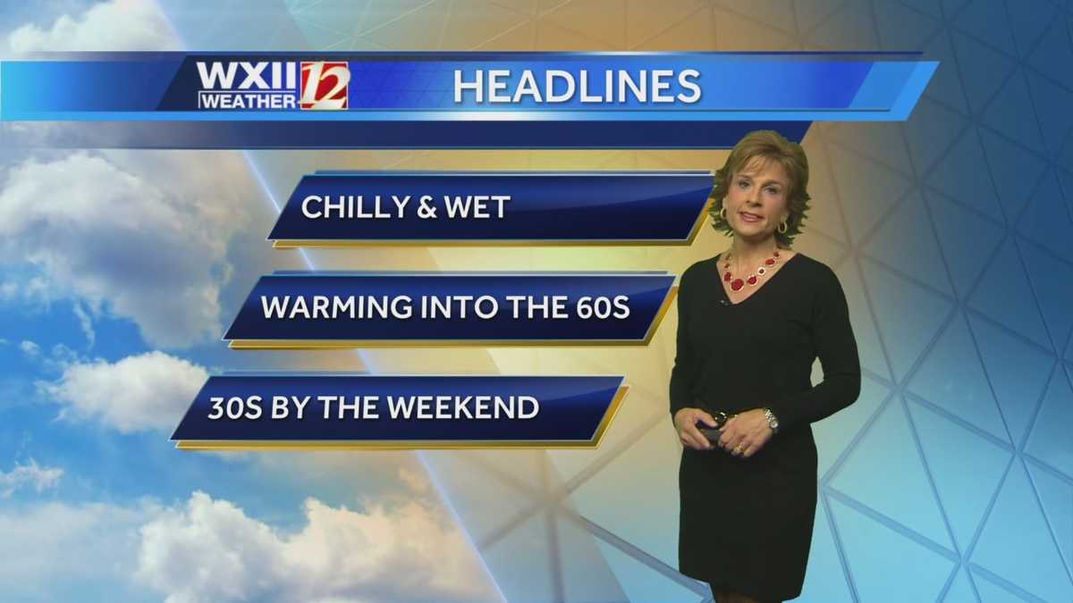 Chilly and wet tonight, sunny Tuesday