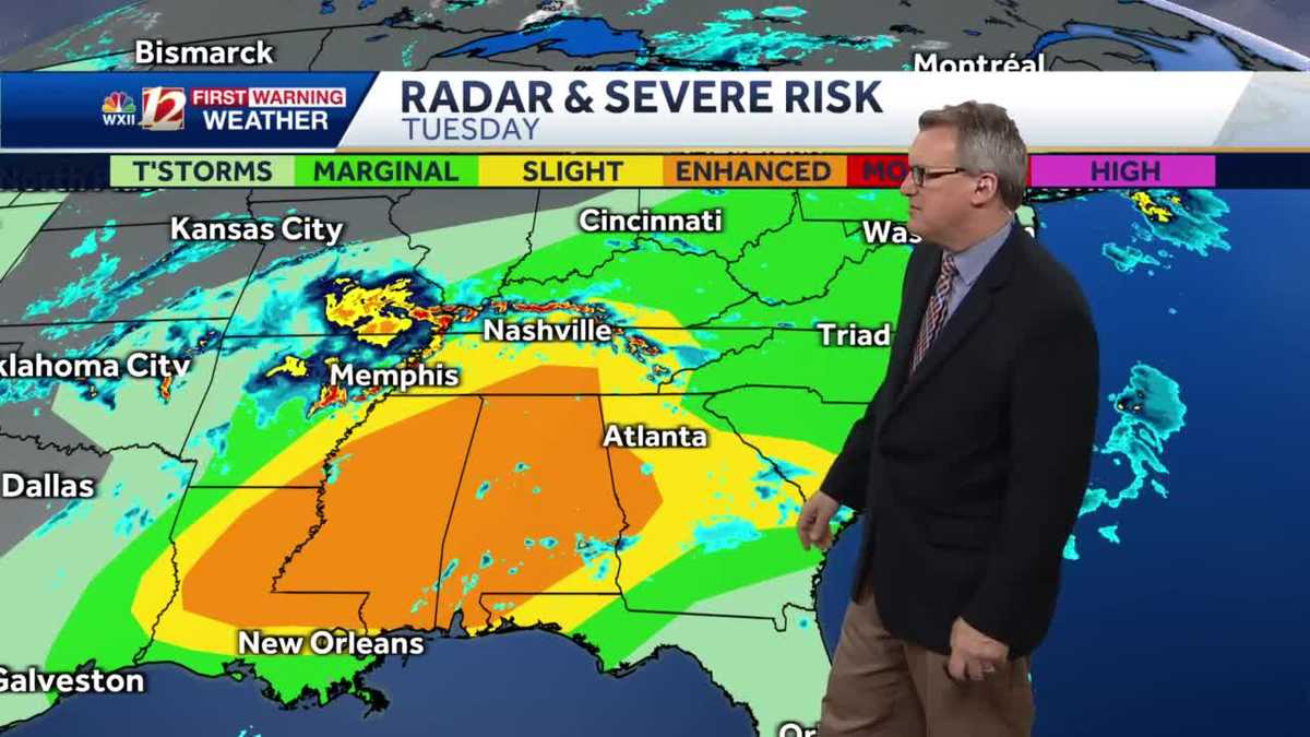 WATCH: Severe storm risk this afternoon