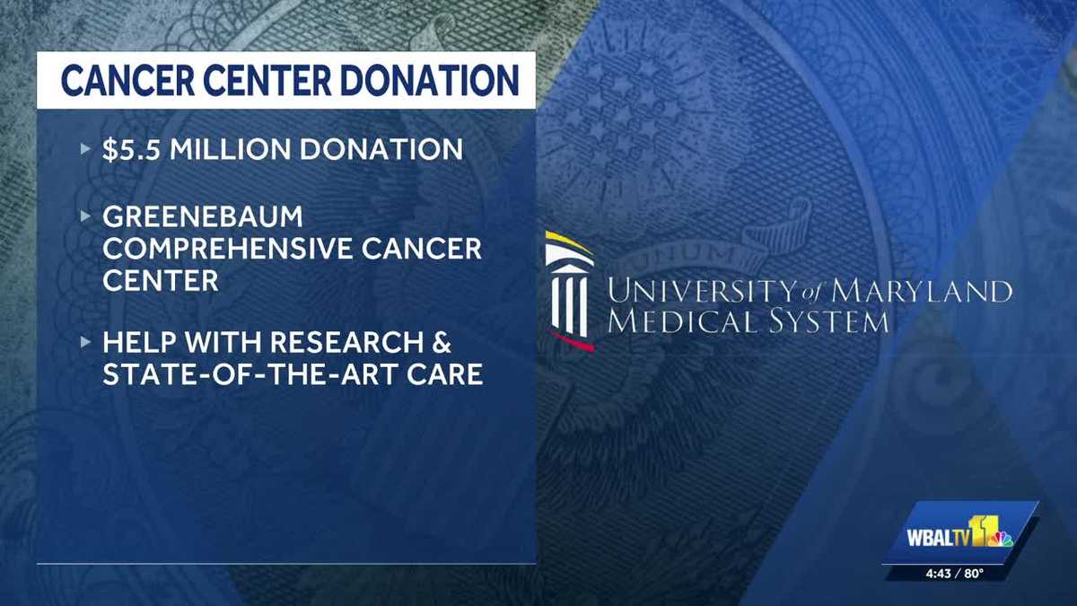 Foundation donates $5.5M to Maryland cancer center