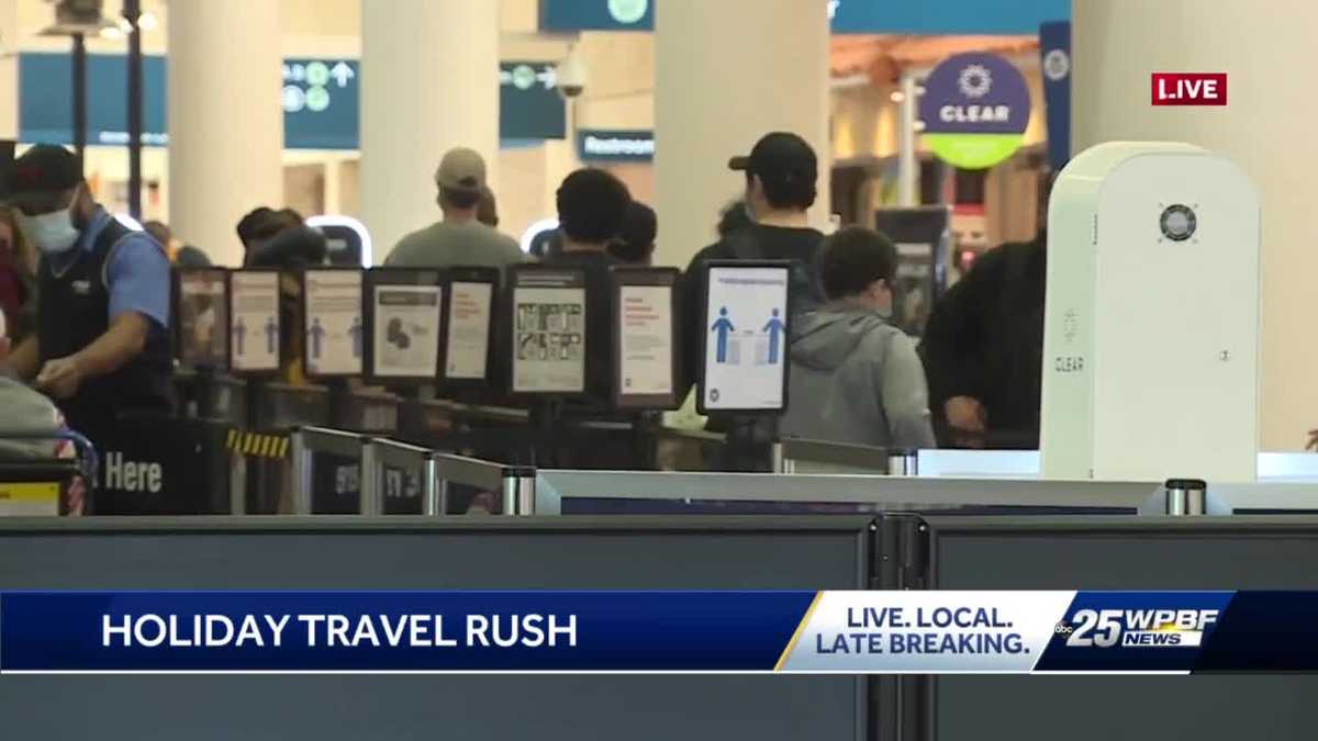 Fluctuating TSA lines at PBIA ahead of Christmas Eve