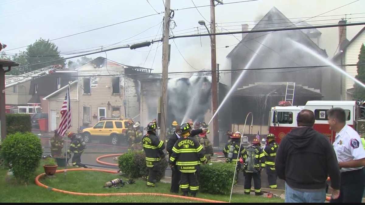 Four buildings burn in Rochester