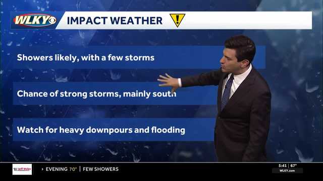Rain likely, few storms Tuesday