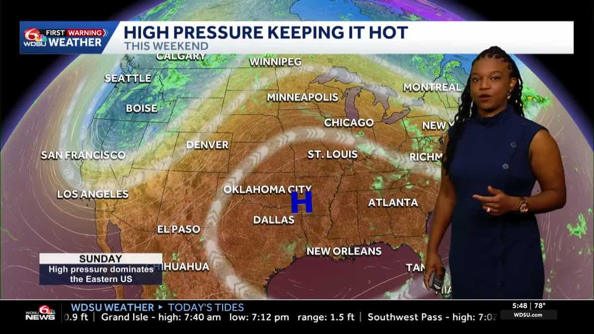 Hot Friday with a few spotty afternoon storms, more heat over the weekend