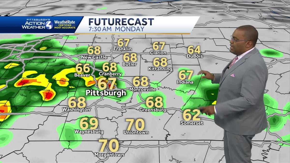Rain showers return for Monday