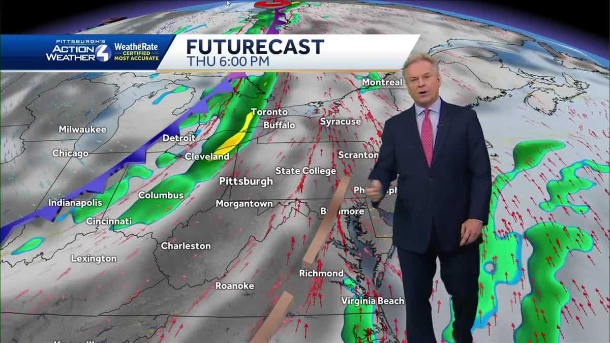 Showers passing through Tuesday night, partly cloudy Wednesday