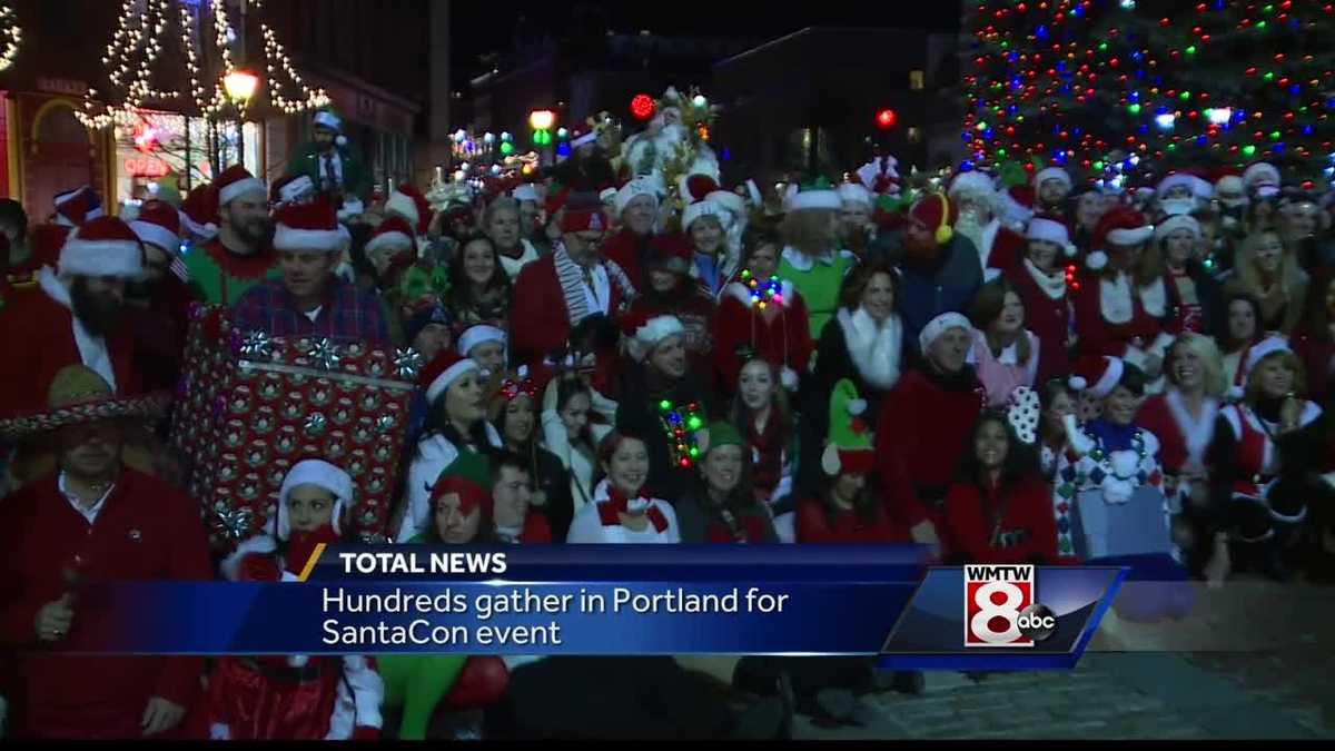 Hundreds gather in Portland for Annual SantaCon event