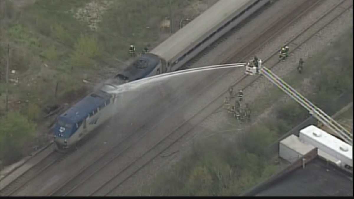 Amtrak locomotive engine catches fire, passengers evacuated