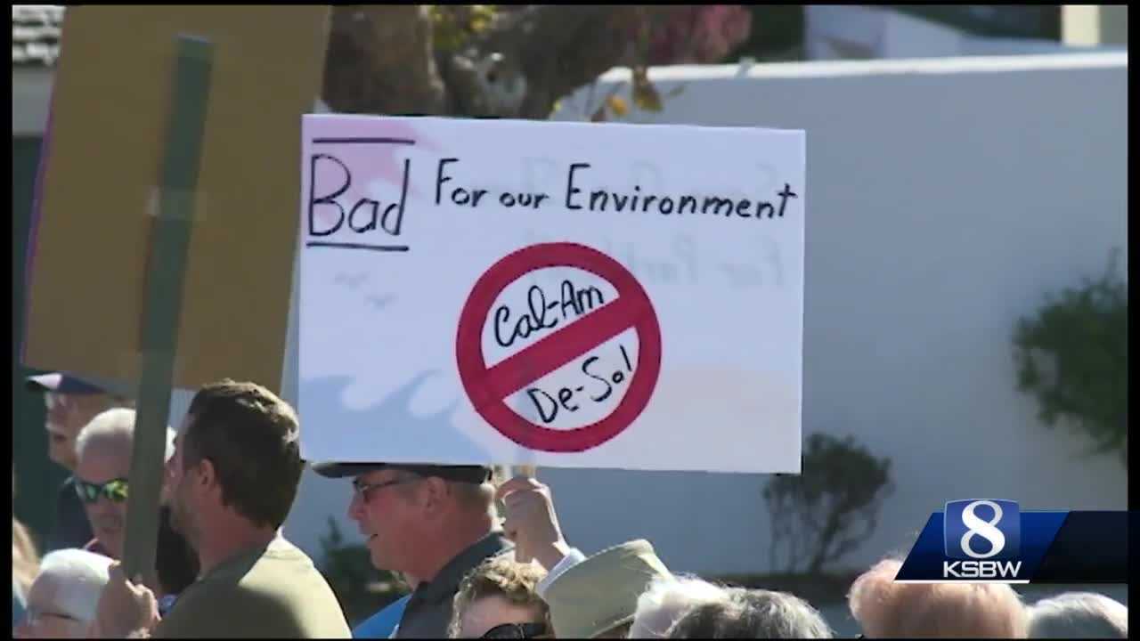 Protest And Rally In Front Of City Hall Decries CalAm Desal Plant