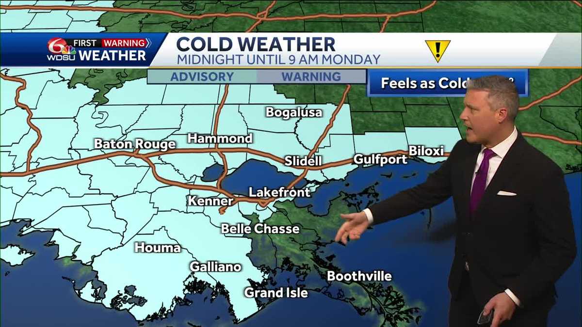 New Orleans weather forecast how cold will it get will it snow