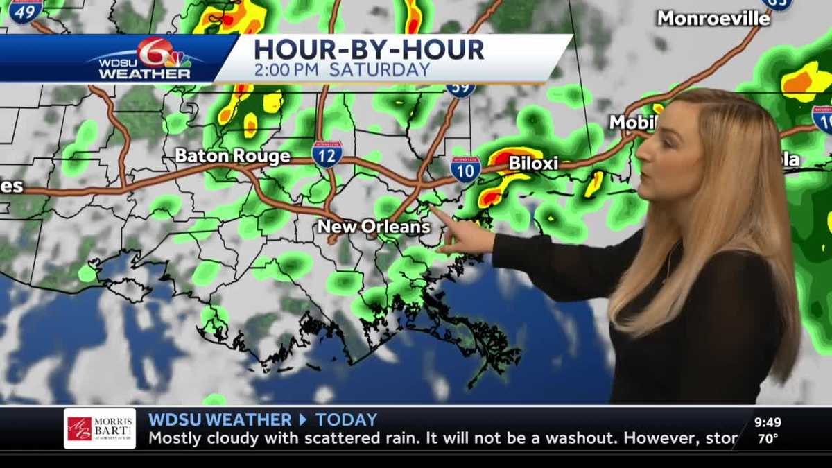 New Orleans scattered rain for Jazz Fest Saturday