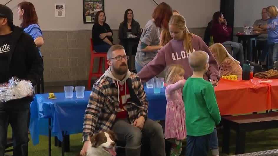 Central Iowa rescue pups take spotlight at Puppy Bowl watch party