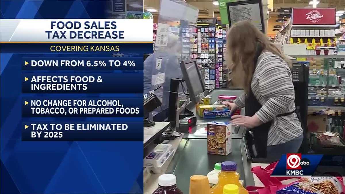 Kansas state food tax cut now in effect