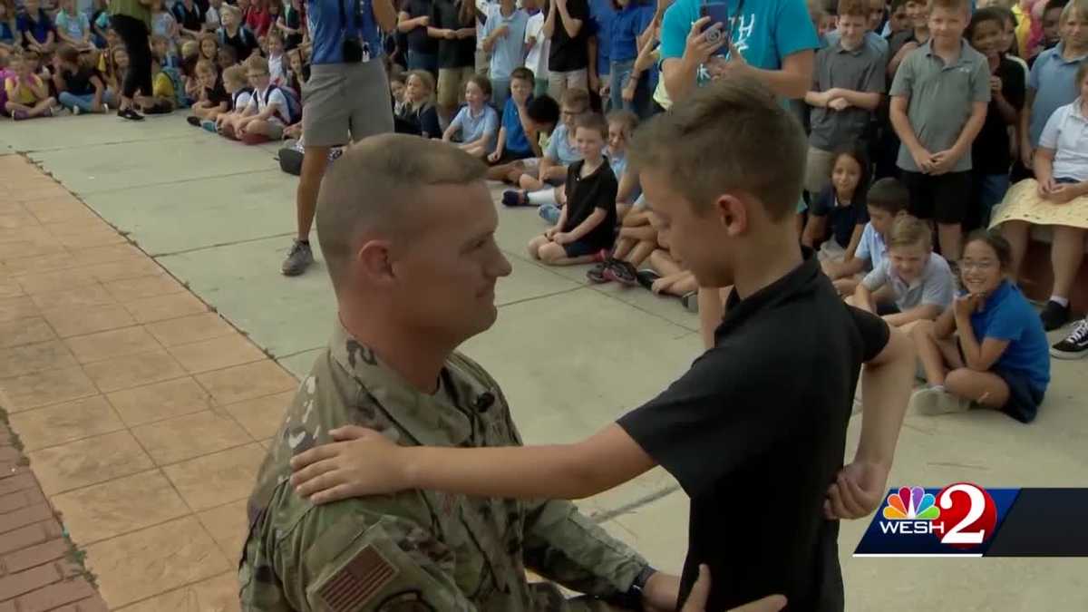 Air Force Dad Surprises Son After Months Long Deployment 9777