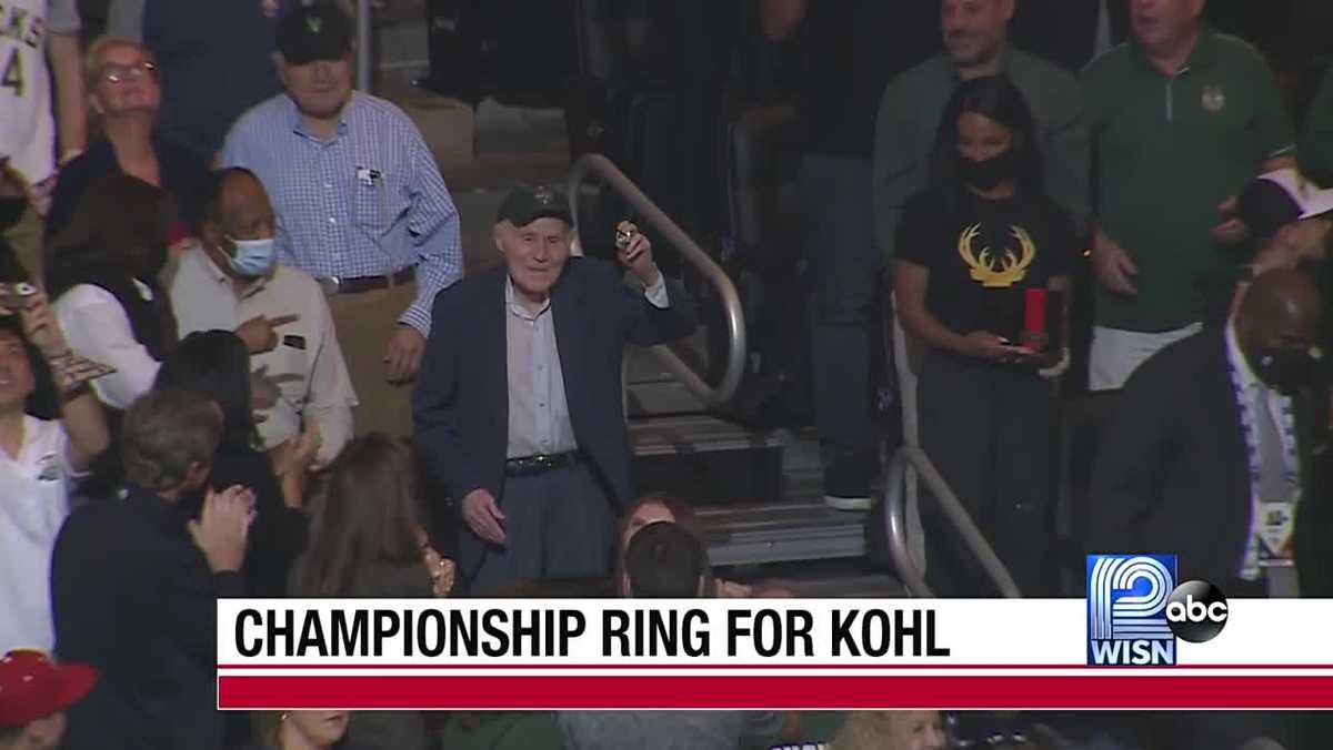Bucks honor Herb Kohl with championship ring