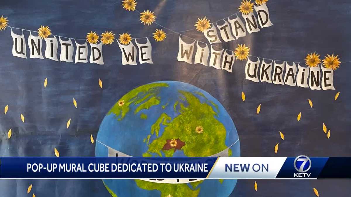Omaha Summer Arts Festival dedicates popup mural cube to Ukraine