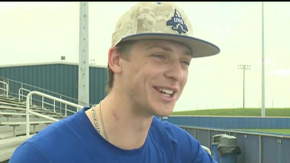 College baseball player returns to field after cancer battles, several